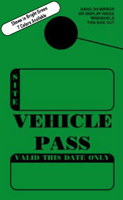 IN STOCK Non-Personalized Campground Vehicle Pass. Mirror Hang Tags