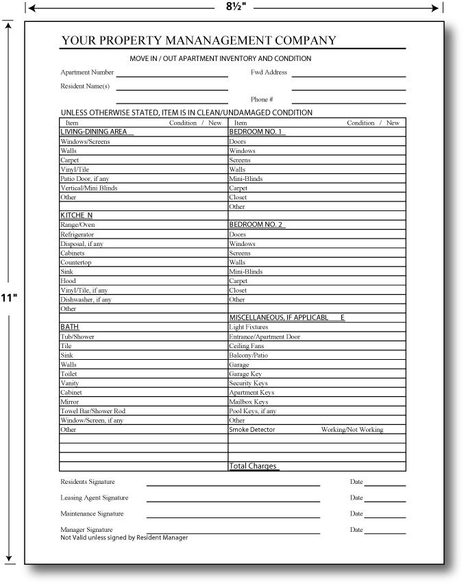 move in checklist form