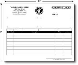 Carbonless Purchase Orders 8.5 x 7 (sku: 100012)