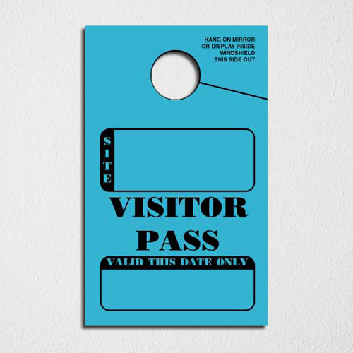IN STOCK Non-Personalized Campground Visitor Pass. Mirror Hang Tags (sku: 200003)